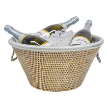 Load image into Gallery viewer, Champagne cooler Rattan whitewash
