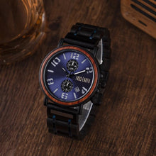 Load image into Gallery viewer, Watch Artic wooden with blue metal
