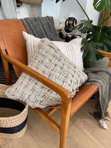 Cushion Eadie Lifestyle Crosier handwoven natural linen